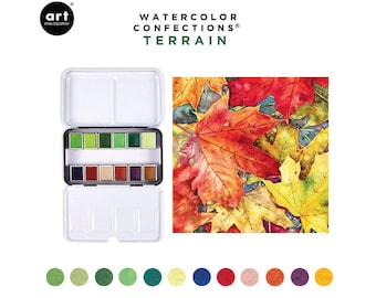 Watercolor Confections Currents – 12 Pigmented Paints for Art, Junk Journaling