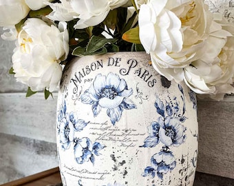 ReDesign Prima Spring Serenade Blue Floral Furniture Transfers (6"x12")