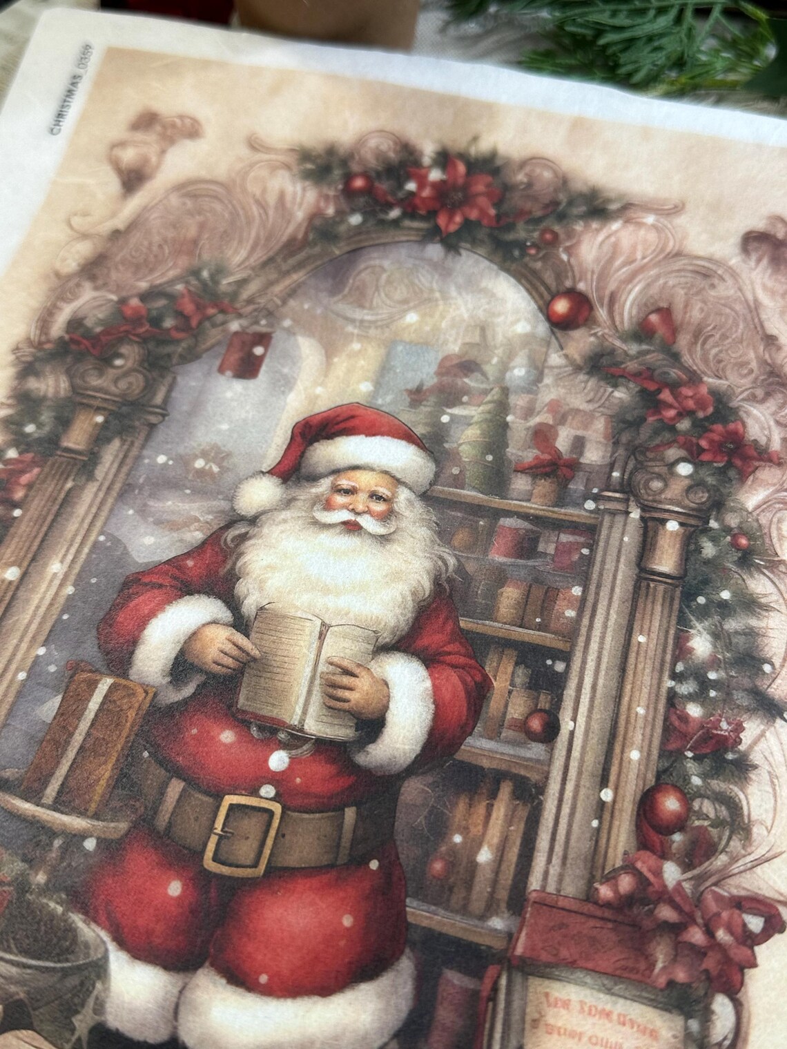 Rice Paper A4 - Paper Designs Santa Paper, Christmas Rice Paper, Rice ...