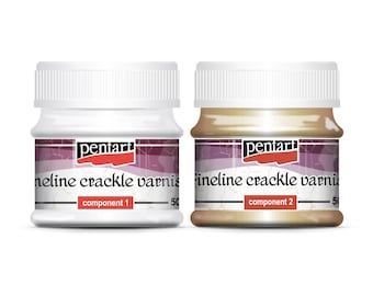 Pentart Fineline Crackle Varnish - 2 Part Set, Aged Effect (50ml)