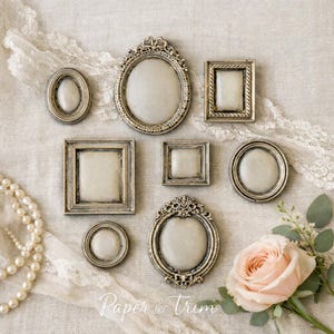 LaBlanche Vintage Frame Silicone Mold: Clay, Resin, Candy, Fondant, Ornament Making