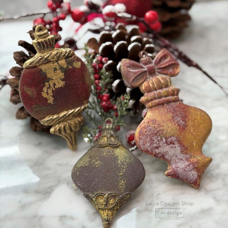New! Winter Luxe Blanks Mould, Decor Moulds, Winter Luxe Blanks, Holiday Ornament Mould, DIY Ornaments, Prima Moulds afbeelding 9