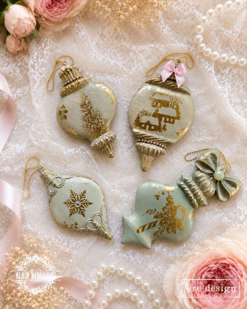 New! Winter Luxe Blanks Mould, Decor Moulds, Winter Luxe Blanks, Holiday Ornament Mould, DIY Ornaments, Prima Moulds afbeelding 3