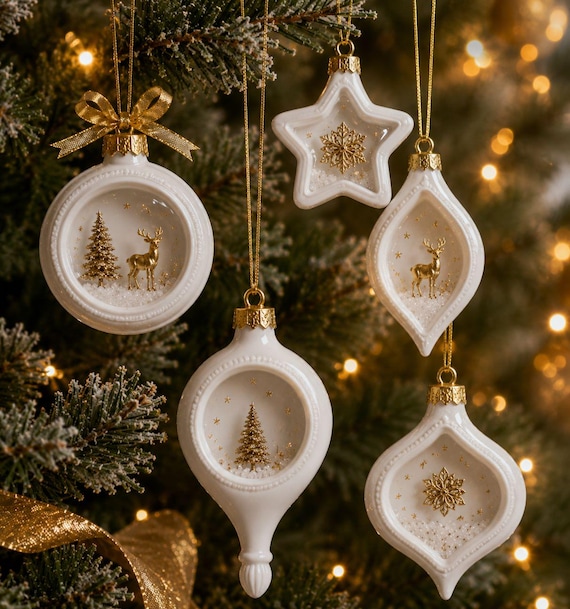 NoeL Elegance Mould, Decor Moulds® - NoeL Elegance Silicone Mould, Shadow Box Christmas Mould