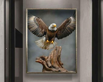 Eagle canvas, Eagle painting, Eagle art, Eagle art print, Eagle wall art, Eagle home decor, Animal art, Animal painting, Animal canvas
