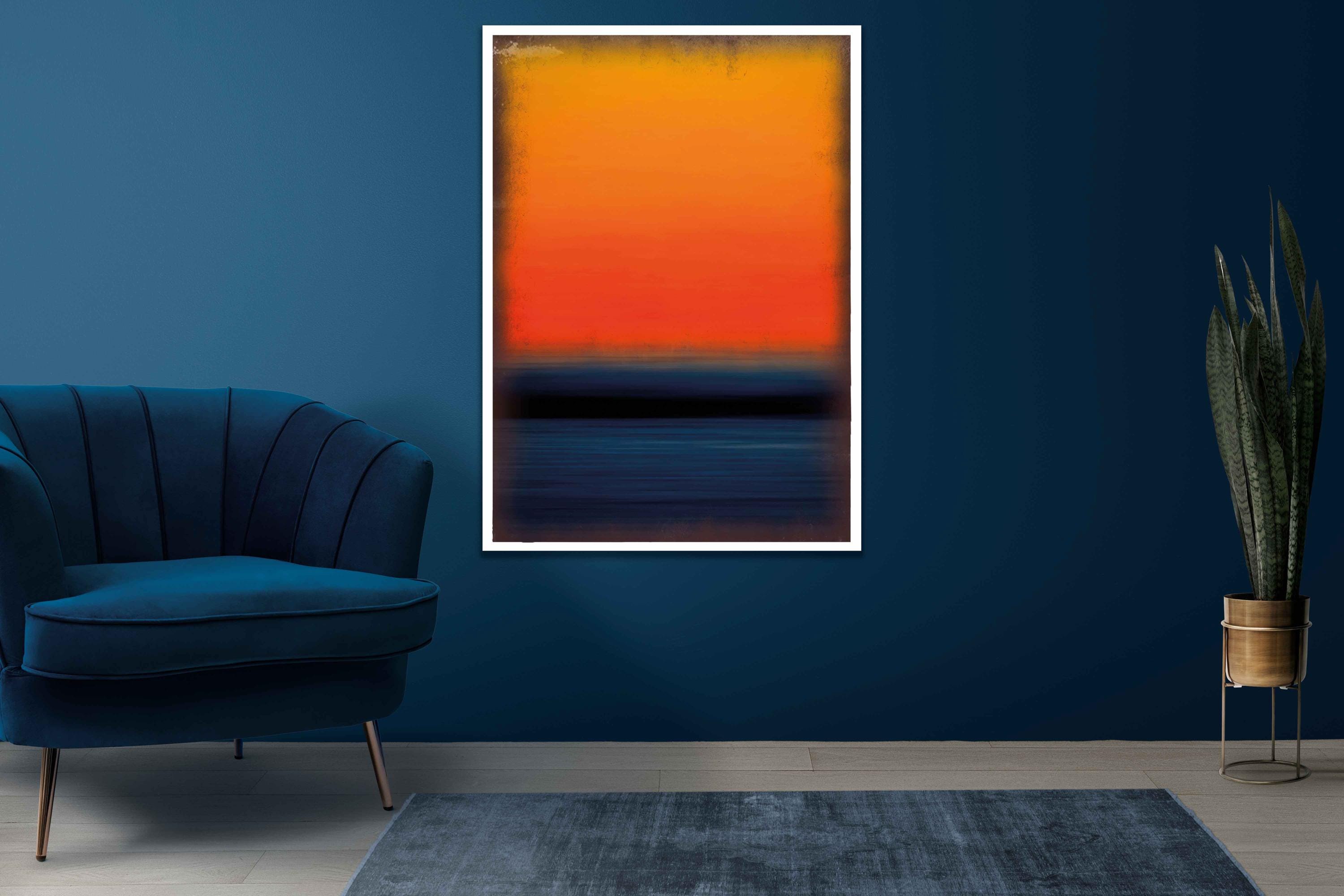 Mark Rothko Mix of Colors Canvas Print, Orange and Blue Mark