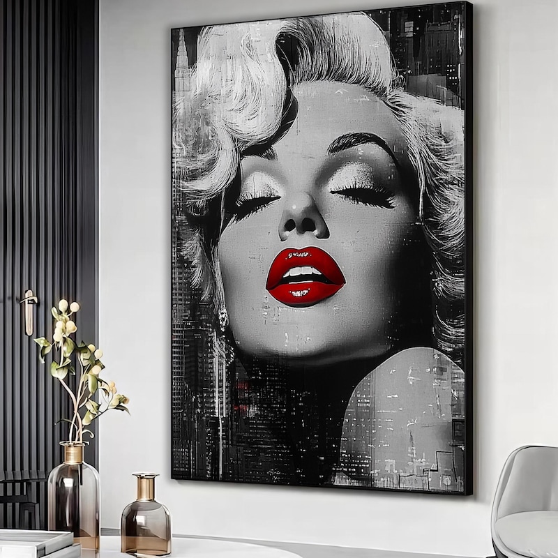 Marilyn Monroe Poster Red - Etsy