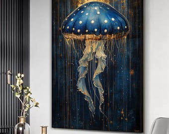 Jellyfish Abstract Art Digital Print, Jellyfish, Jellyfish Wall Art, Jellyfish Wall Decor, Jellyfish Art, Underwater, Ocean Wall Art, Ocean