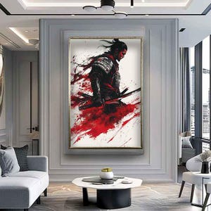 Samurai art, Samurai canvas print, Samurai painting, Samurai wall art, Japanese samurai painting, Samurai katana wall decor, Samurai print