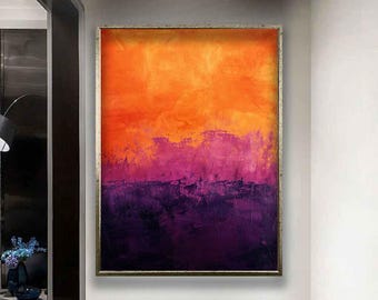 Mark rothko canvas print, Orange mark rothko painting, Purple mark rothko home decor, Framed mark rothko canvas, Mark rothko wall decor