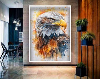 Eagle art, Eagle painting, Eagle canvas, Eagle art print, Eagle wall art, Eagle home decor, Animal art, Animal painting, Animal canvas