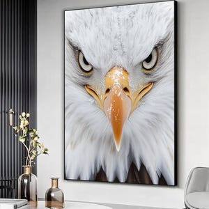 Eagle canvas print, Eagle wall art, Eagle poster, Eagle wall decor, Eagle home decor, Animal art, Animal painting, Animal lover gift