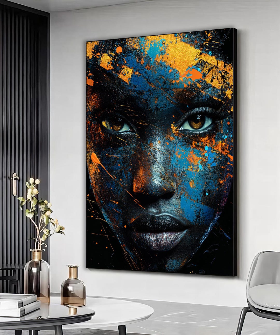 Abstract Colorful Black Woman Art Print, Black Woman Wall Art, Abstract ...