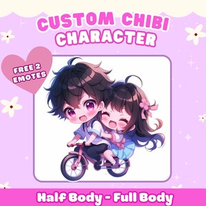 Custom Chibi, Couple Chibi, Chibi Character, Chibi Logo, Cute Chibi, Chibi Emotes, Chibi Fanart, Chibi Commission, Valentine Gift For Wife