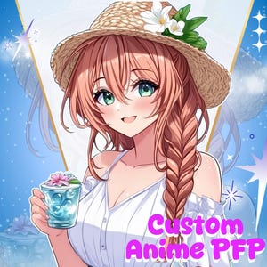 Custom Anime Character Commission | Drawing Anime | Original Anime Art | Fanart | Personalised Gift | Digital Art | Pfp icon | Avatar