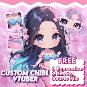 Custom Chibi VTuber | Live2D Ready Model | Anime VTuber Avatar | Cute Streamer Avatar for Streaming