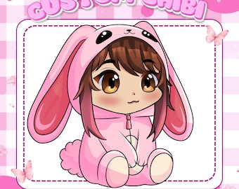 Custom Chibi Anime Character Commission | Full Color Digital Art | PFP Mascot