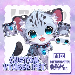 Cute Witchy Cat Vtuber Model - Customizable Fully Rigged With Expressions - Halloween Avatar Animal Mascot - Chibi Live2D Model - Changeable