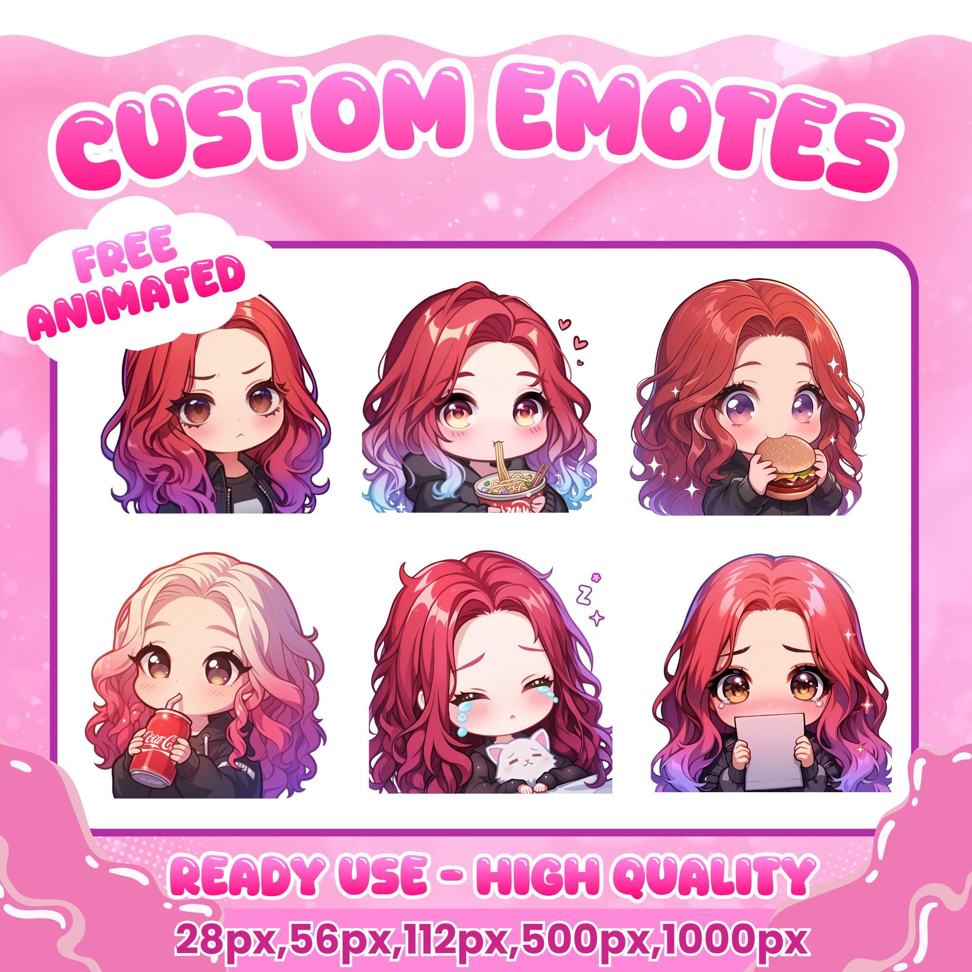 Custom Twitch Emotes for Streamer | Twitch and Discord Emotes | Cute ...