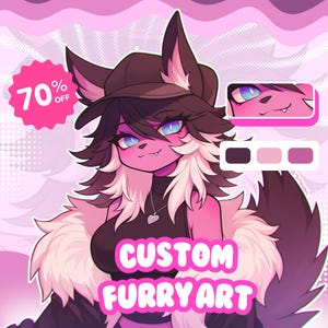 Furry Art Commission | Chibi Furry | Custom Anime Furry Profile Picture | Furry Icon, Fursona Commission | Furry Art, Furry PFP, Furry adobt