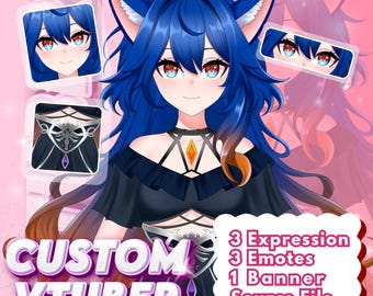 Custom Anime VTuber Model Commission | Live2D Streaming Assets (Male/Female)