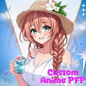 Encomenda de Personagem de Anime Personalizado | Desenho de Anime | Arte Original de Anime | Fanart | Presente Personalizado | Arte Digital | Ícone PFP | Avatar