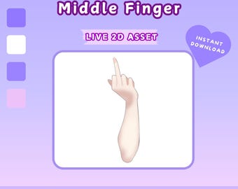 Rigged Vtuber Hand Asset: Animated Gesture Prop
