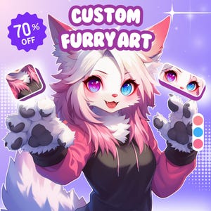 CHARACTER FURRY COMMISSION, Furry Art, Fursona, Anthro, Furry Avatar, Furry Icon, Furry pfp, Furry Base, Furry Headshot