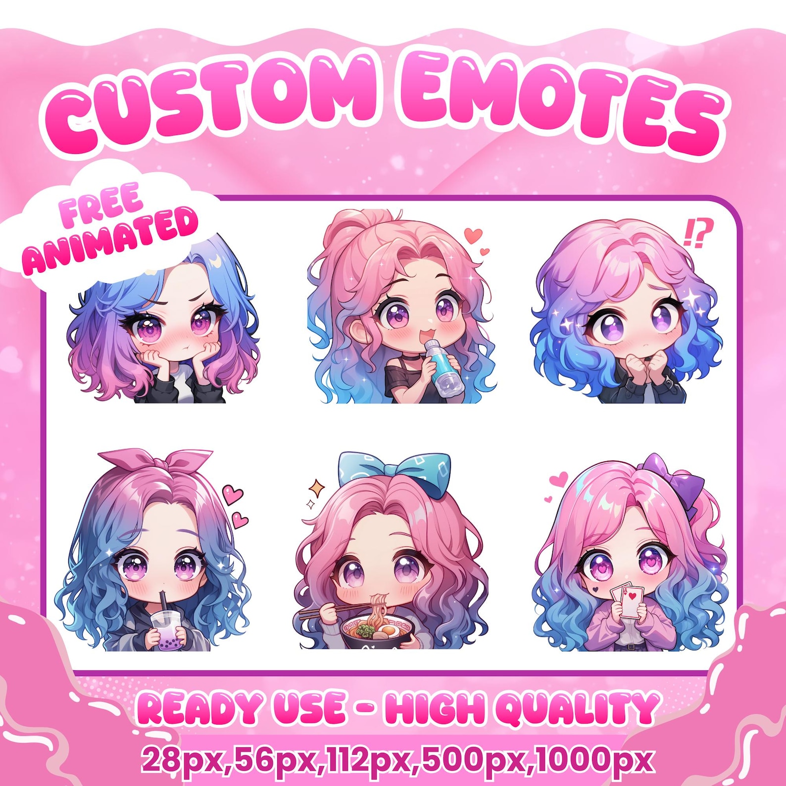 Spring Emotes Custom Twitch Emotes | Animated Emotes | Twitch Emote for Streamer ...