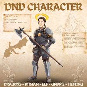 DND party individuelle Kunst, Fantasy Illustration, DND Charakterportrait