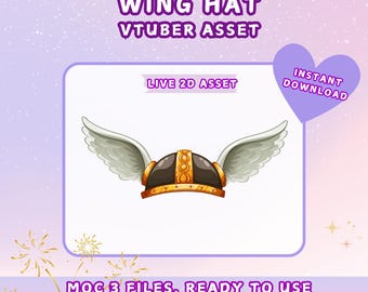 Winged Hat Vtuber Asset: Live2D Prop (Digital Download)