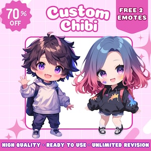 CUSTOM CHIBI Süß, Original Charakter Anime chibi Twitch, Chibi logo, Chibi art, Cartoon Chibi, Chibi Emotes, Fanart, Custom chibi kawaii