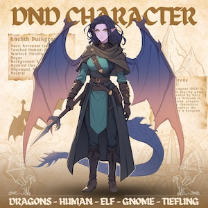DND, Niestandardowa postać DND, Postać DnD, Postać fantasy dnd Commission, Dungeon and Dragons, Sztuka DnD, Prezent DnD, Arkusz postaci DnD, RPG