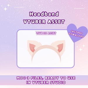 Live2D Vtuber Antler Headband Asset: Rigged Prop (Digital Download)
