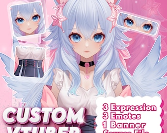 Custom Anime VTuber Model: Live2D Commission with Rigging