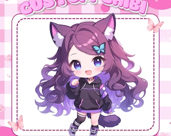 Custom Chibi Anime Art | Chibi PFP & Character Portrait | VTuber Art Commission | Digital Illustration