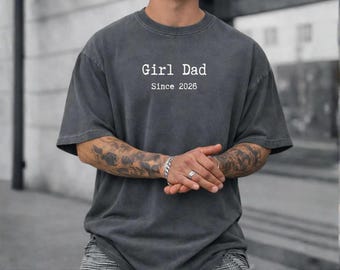 Girl Dad Shirt, Daddy Of Girls Shirt, Fathers Day Gift For Dad, Family Love Outfit, Custom EST Fathers Day Gift, Cute Fathers Day Gift,