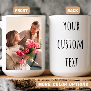 Custom Coffee Mug with Photo, Personalized Picture Coffee Cup, Anniversary Mug Gift for Him,Personalized image mug for Mom,Gift for Dad