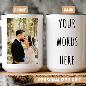 Custom Coffee Mug with Photo, Personalized Picture Coffee Cup, Anniversary Mug Gift for Him,Personalized image mug for Mom,Gift for Dad