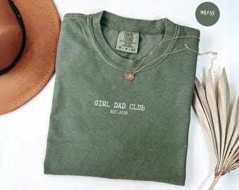 Girl Dad Club Shirt, Cool Dad Comfort Colors® Tee, Funny Husband Shirt, Dad To Be Gift, Pregnancy Announcement Shirt, Fathers Day Gift