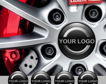 Set of 4 Center Wheel Cap Stickers Custom Handmade Decals Rim Emblems