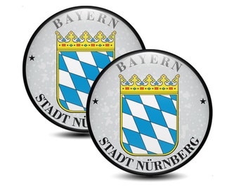 2pcs 3D Gel Registration Stickers Bayern All Regions and Districts German License Plate Silicone Seal Badge Plakette Decals