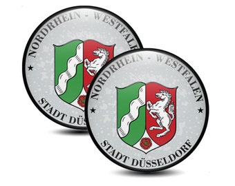 2pcs 3D Gel Registration Stickers Nordrhein-Westfalen All Regions and Districts German License Plate Silicone Seal Badge Plakette Decals