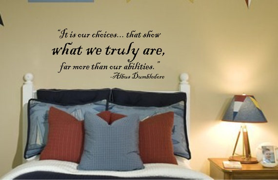 wall decal harry potter quote: it is our choices 029-36 | etsy