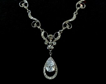 Statement Bridal Jewelry Set Swarovski Crystal Pearl Wedding | Etsy