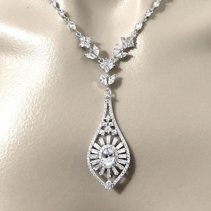 Art Deco Hochzeitshalskette Downton Abtei 1920er Jahre Vintage Style Gatsby Hochzeit Schmuck Geschenk SUNSHINE