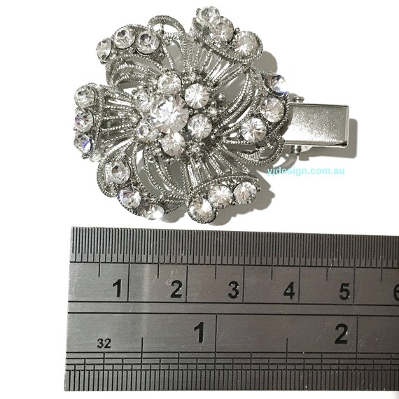 SPIRAL Crystal Bridal Hair Clip Art Deco Wedding Barrette - Etsy