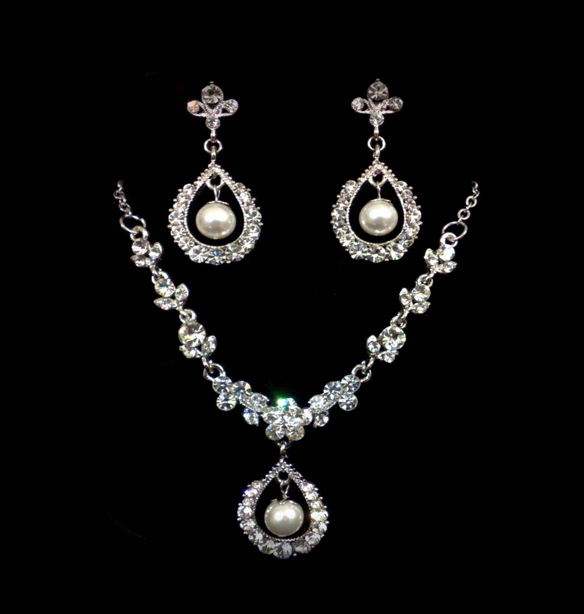 Pearl Bridal Jewelry Set Pearl Bridal Earrings Pearl Bridal Etsy