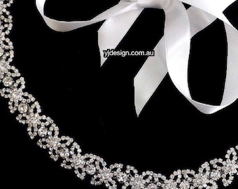 Gatsby Bridal Headband, Art Deco Headband, Flower Crown, Floral Wreath crystal Headpiece, Bridal Halo, Boho Wedding Tiara Gift,  DOLCE