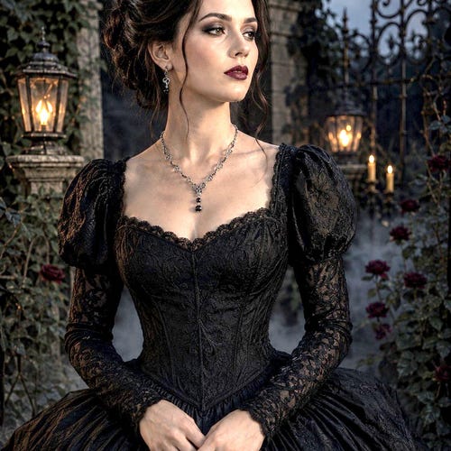 Gothic Black Bridal Jewelry Set, Halloween GOTH Wedding Earrings, Fairy Wings Statement Necklace, Victorian Steampunk Style